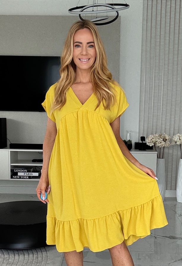 Vinky ruha okkersárga – Női ruha – Innova Fashion